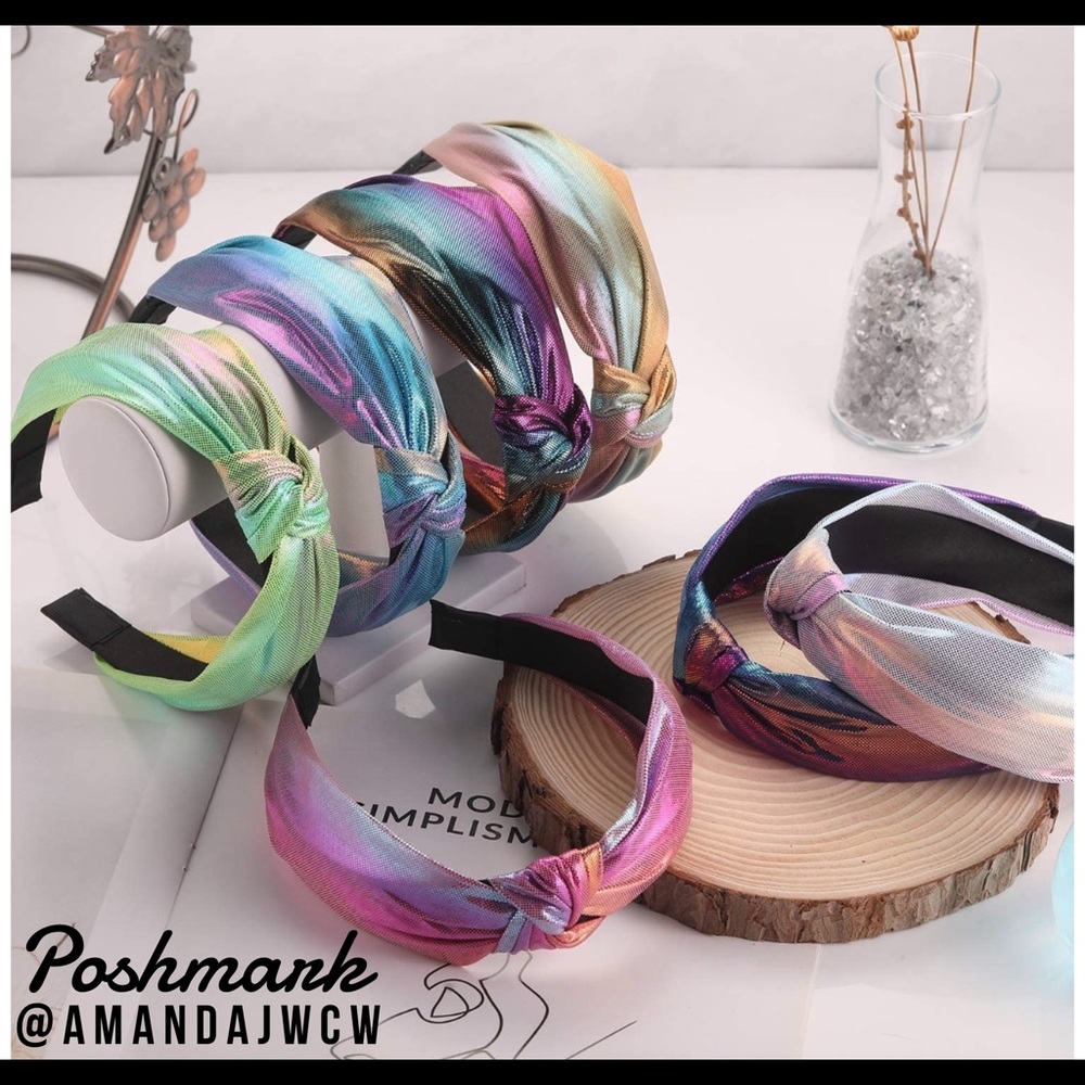 4 for $34 - Mermaid Metallic Rainbow Headbands - Picture 4 of 8
